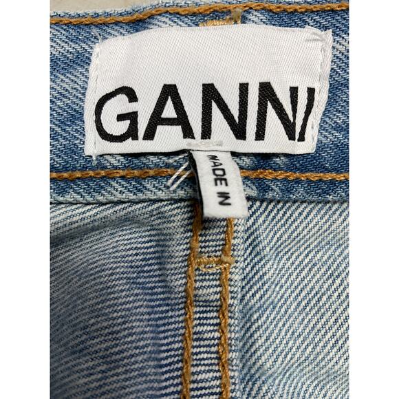 Ganni 'Rigid' Blue Cotton Denim Stary Denim Jean Size 27 - Picture 4 of 5